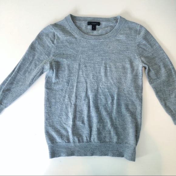 LAST CALL J.Crew Gray 3/4 Sleeve Tippi Sweater - Picture 4 of 5